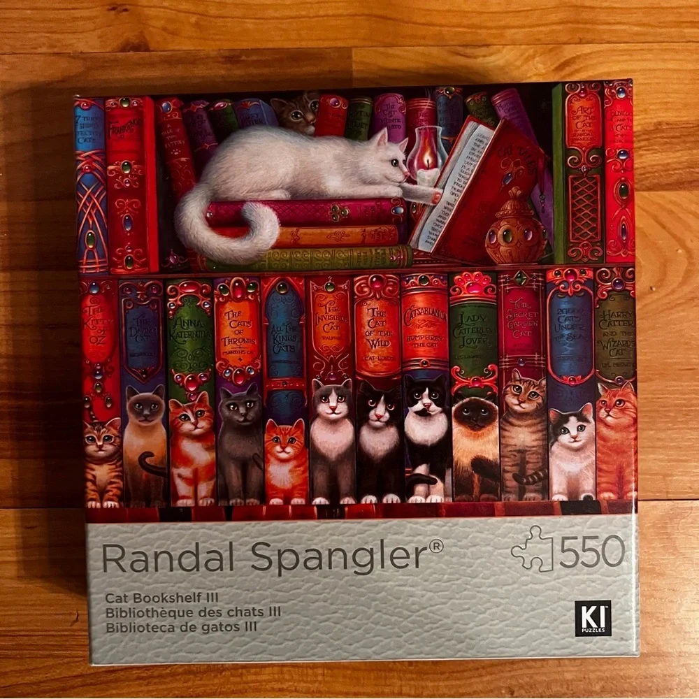 Randal Spangler Cats and Books Puzzle 550 pieces